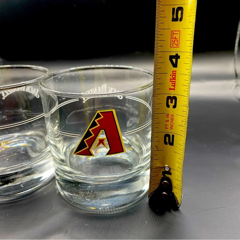 Jack Daniel's Arizona Diamondbacks Rocks Glass x2